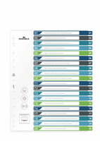 DURABLE Register A4 + 20tlg. 1-20 farbige Taben+trans. Form. papīrs