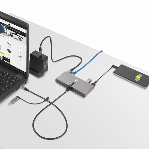 USB-C/USB-A HUB - GBE - RS232/A HUB GB ETHERNET RS232 SERIAL USB centrmezgli