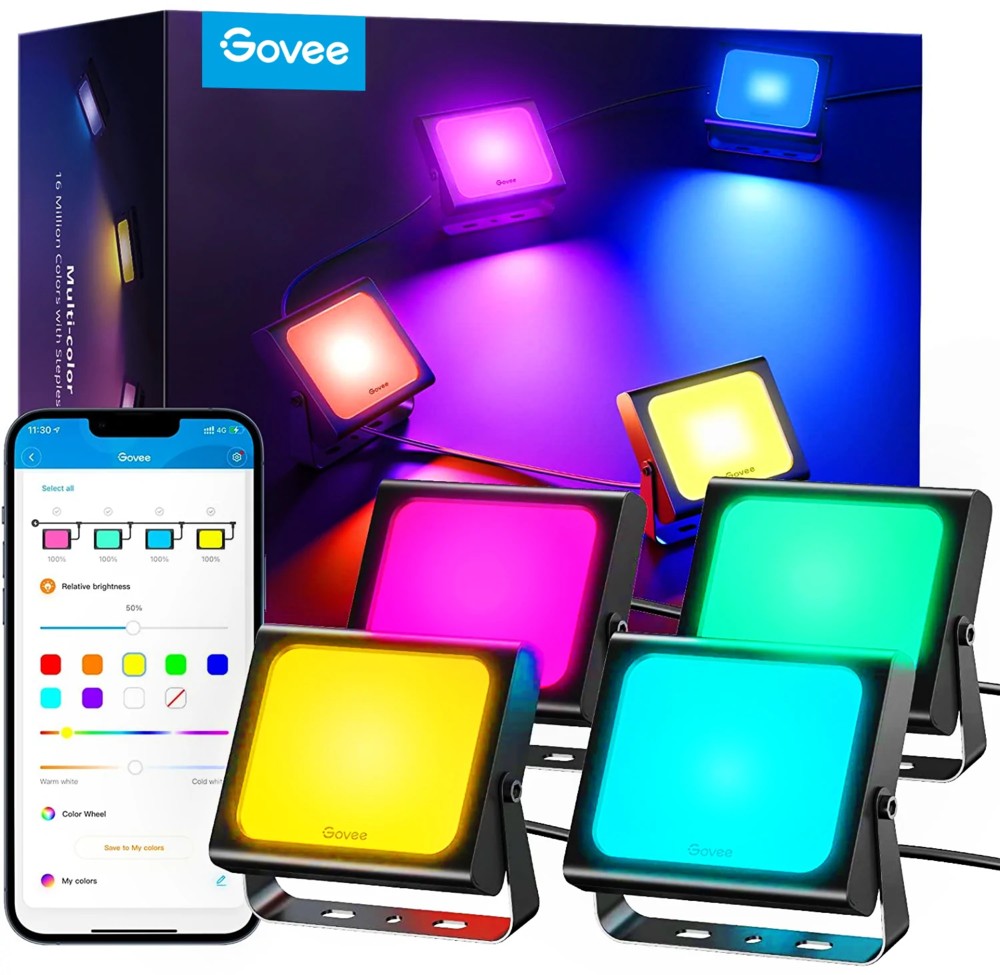 Govee H7060; Naswietlacze LED; RGBICWW, IP65, Bluetooth, Wi-Fi spēļu aksesuārs