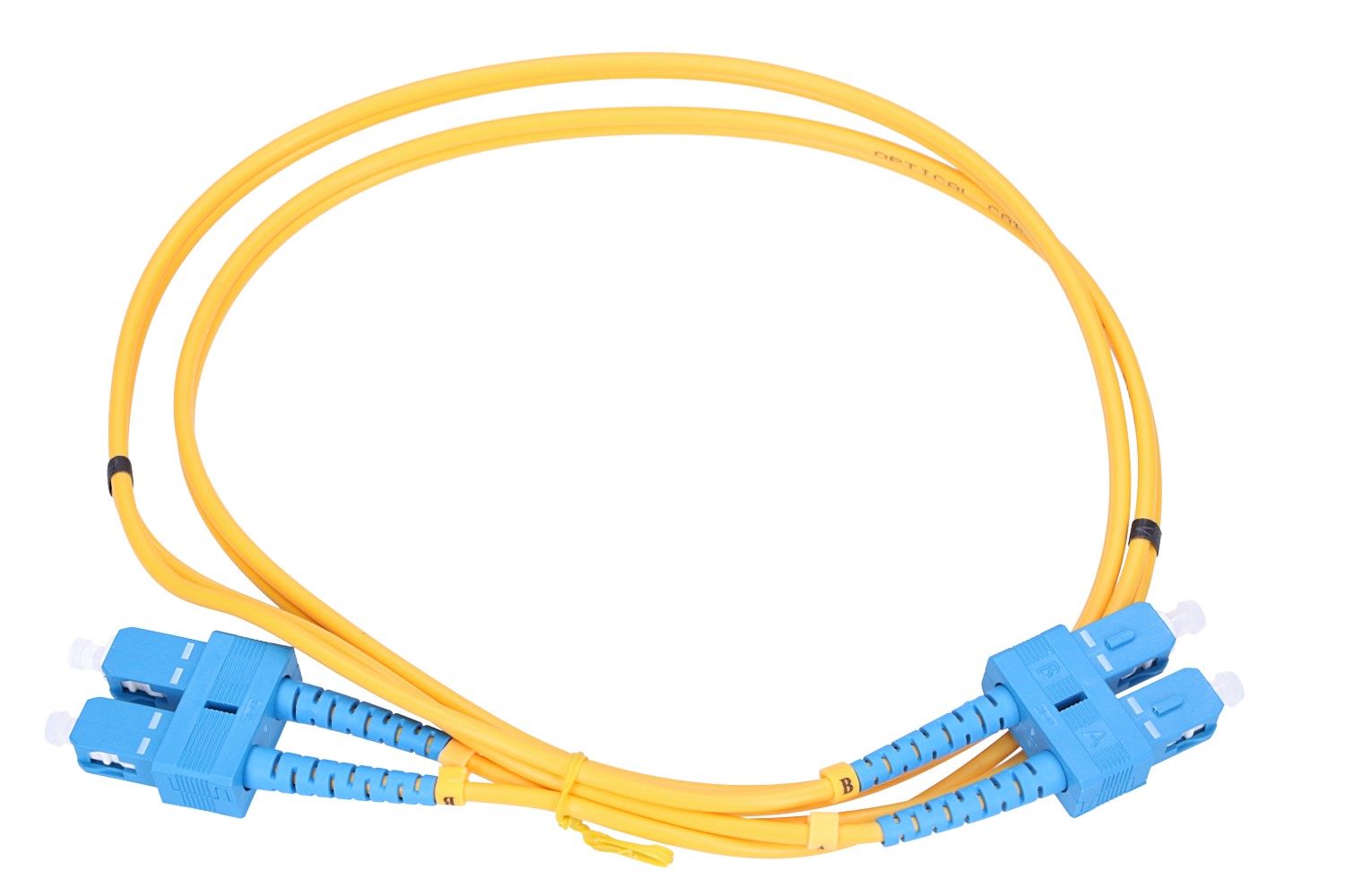 Extralink SC/UPC-SC/UPC | Patchcord | PVC, Single mode, Duplex, G652D, 3mm, 1m tīkla kabelis