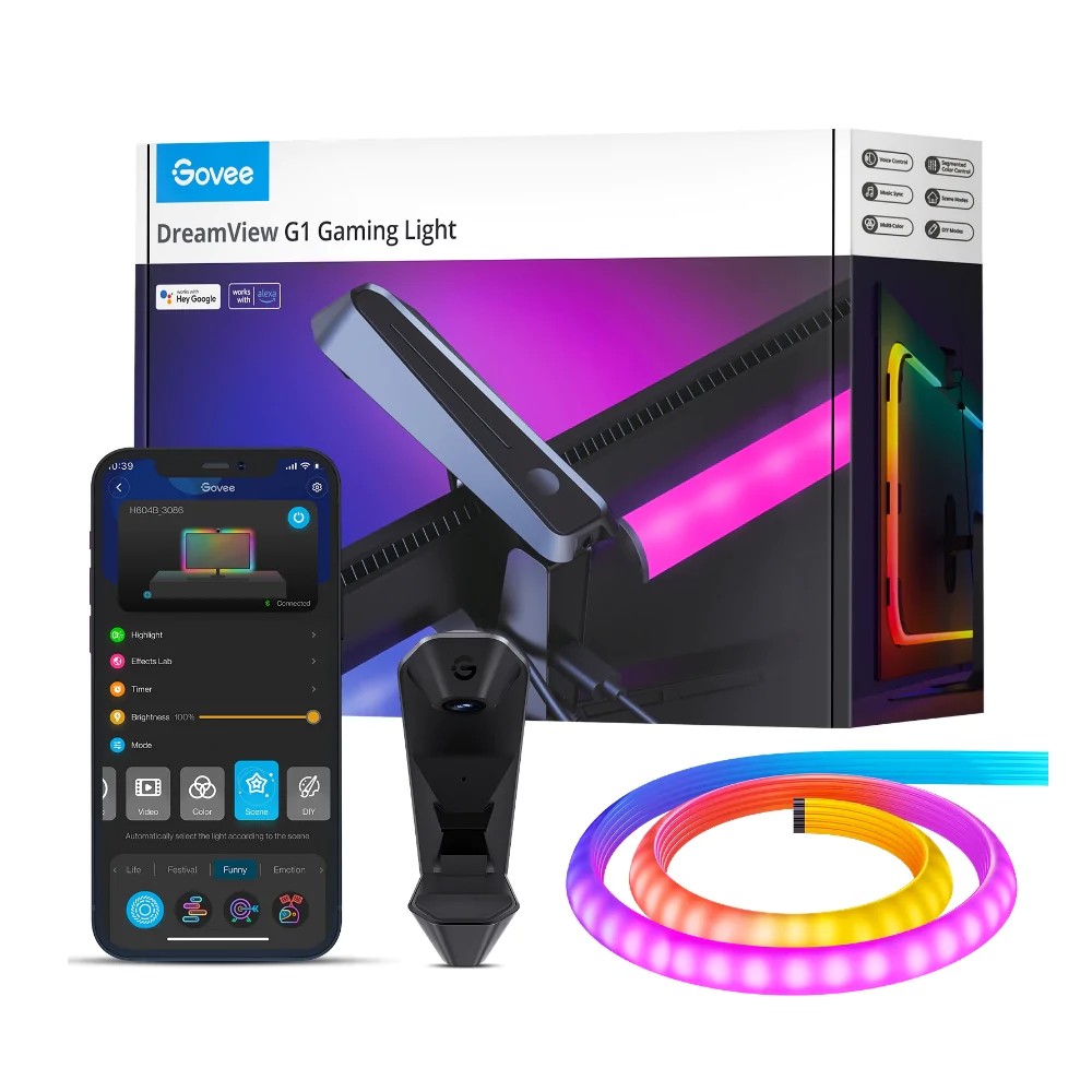 Govee H604B Dreamview G1; Oswietlenie LED; RGBIC, Wi-Fi, Alexa, Google spēļu aksesuārs