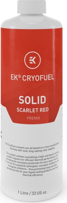 EK Water Blocks EK-CryoFuel Solid Premix, Scarlet Red - 1000ml ūdens dzesēšanas sistēmas piederumi