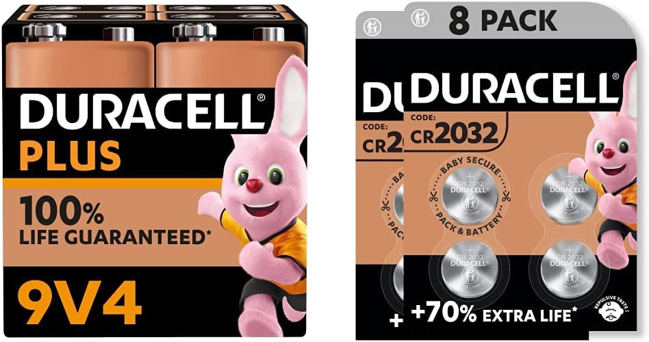 Duracell Plus Power, battery (4 pieces, E block (9V block)) 142305 (5000394142305) Baterija