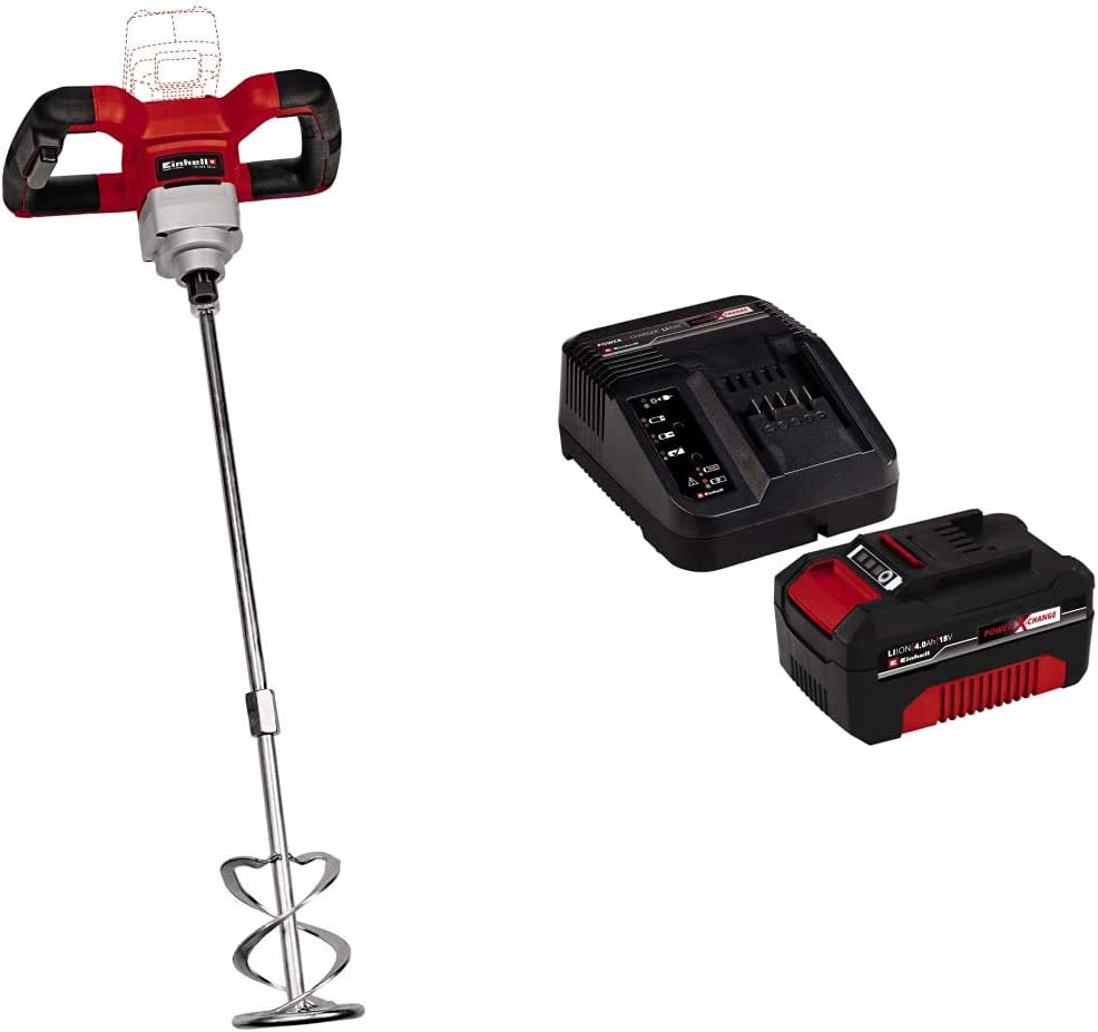 Einhell Cordless paint mortar stirrer TE-MX 18 Li - Solo, 18V, stirrer (red/black, without battery and charger)