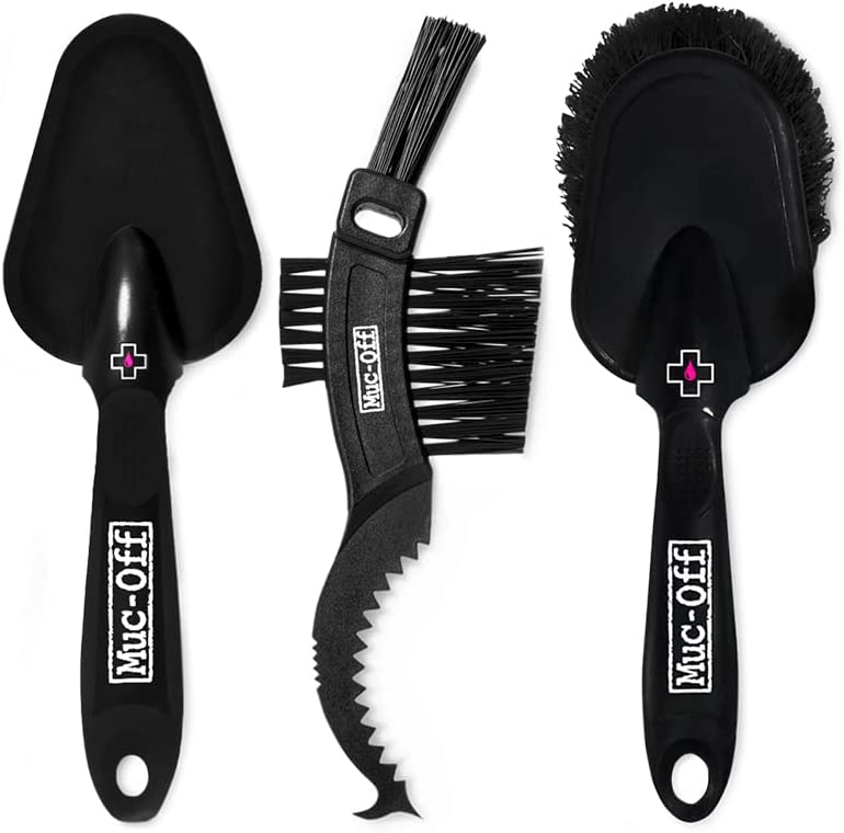 Muc-Off cleaning brushes 3x Premium Brush Kit (black, 3-piece set)