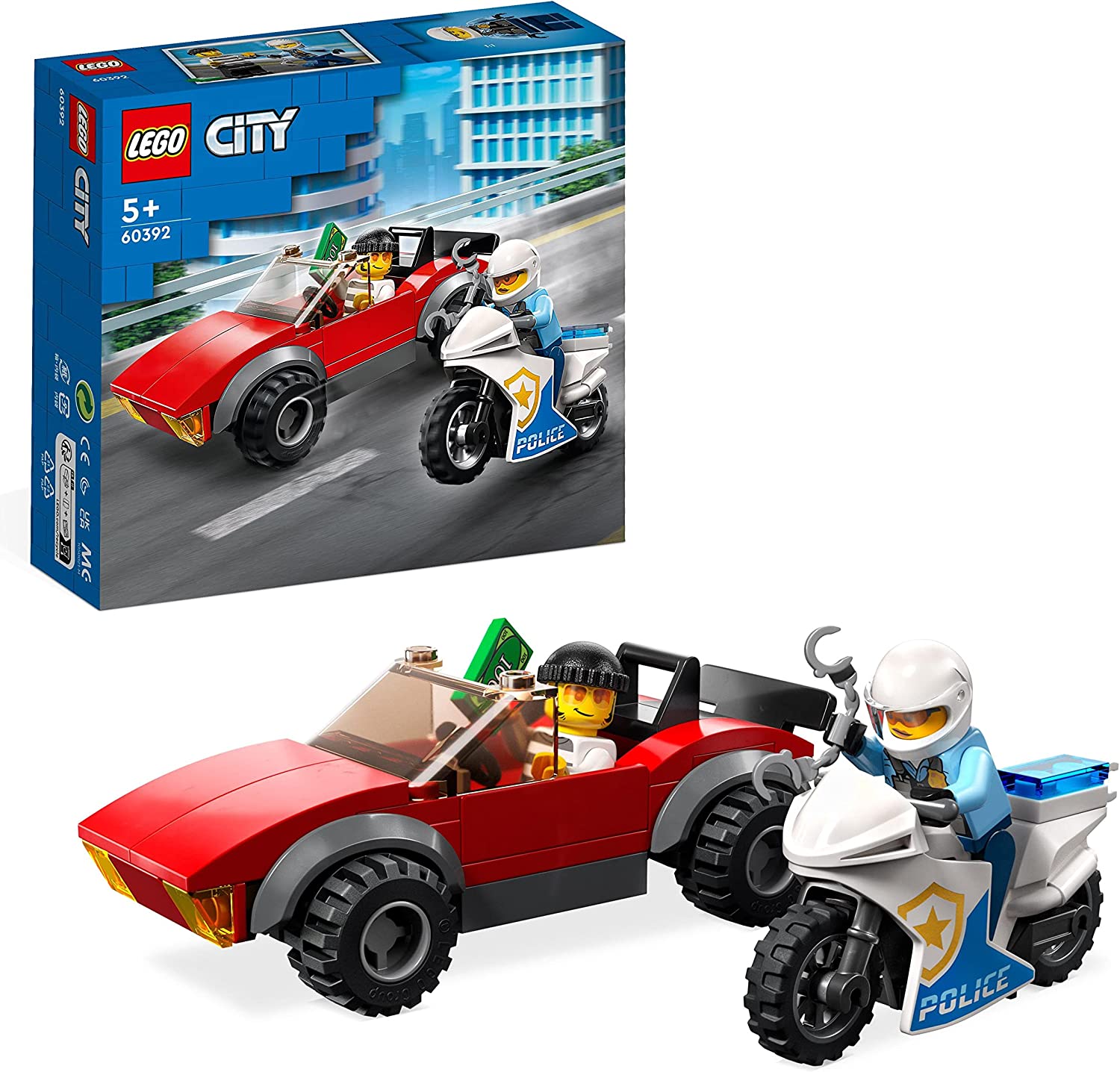LEGO City 60392 Police Bike Car Chase LEGO konstruktors