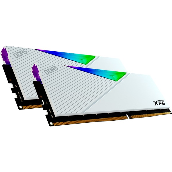 ADATA DDR5 32GB - 6000 - CL - 30 - Dual-Kit - DIMM - AX5U6000C3016G-DCLAR, Lancer RGB, XMP, white operatīvā atmiņa