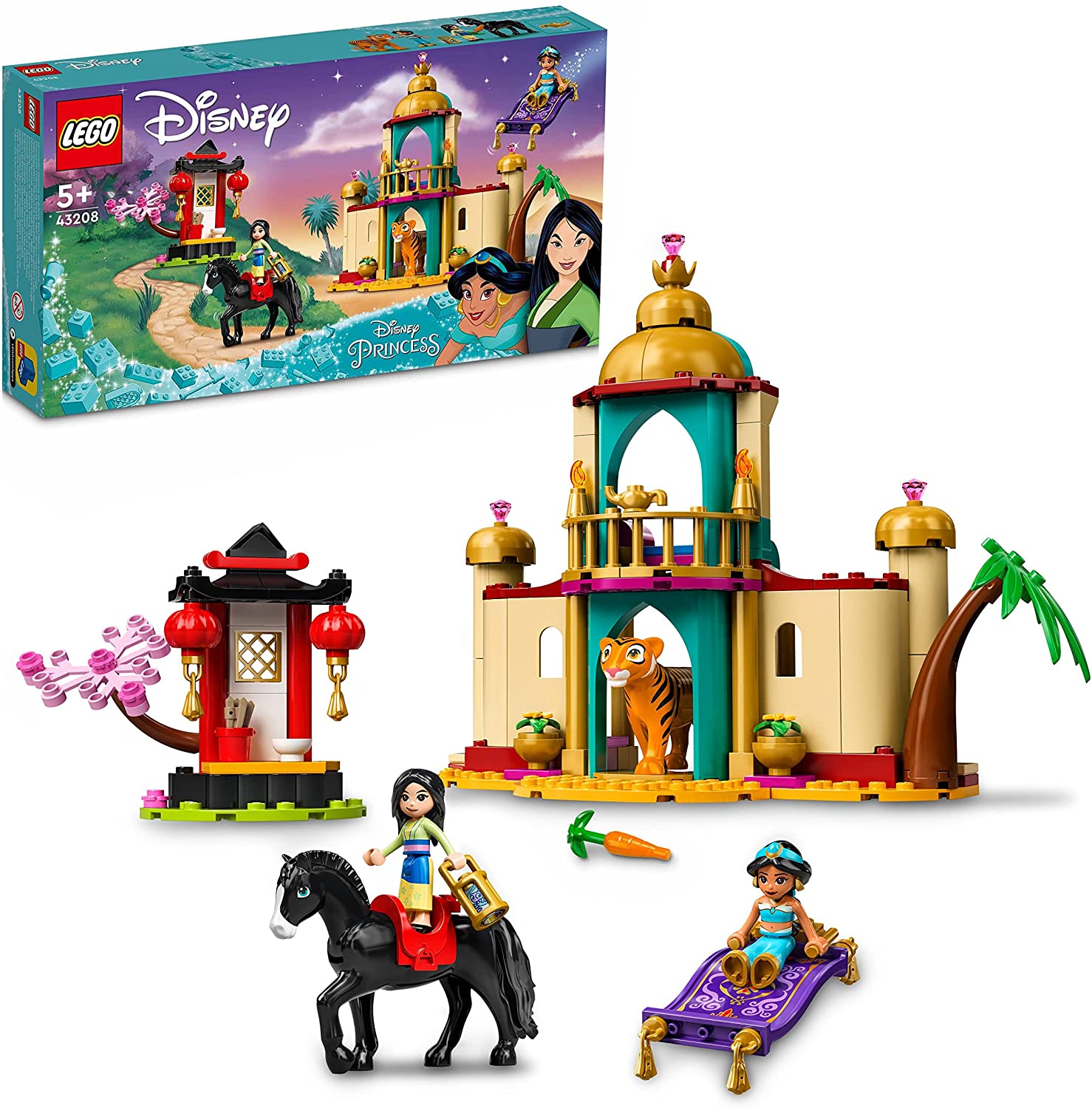 LEGO Disney Princess 43208 The Adventures of Jasmine and Mulan LEGO konstruktors