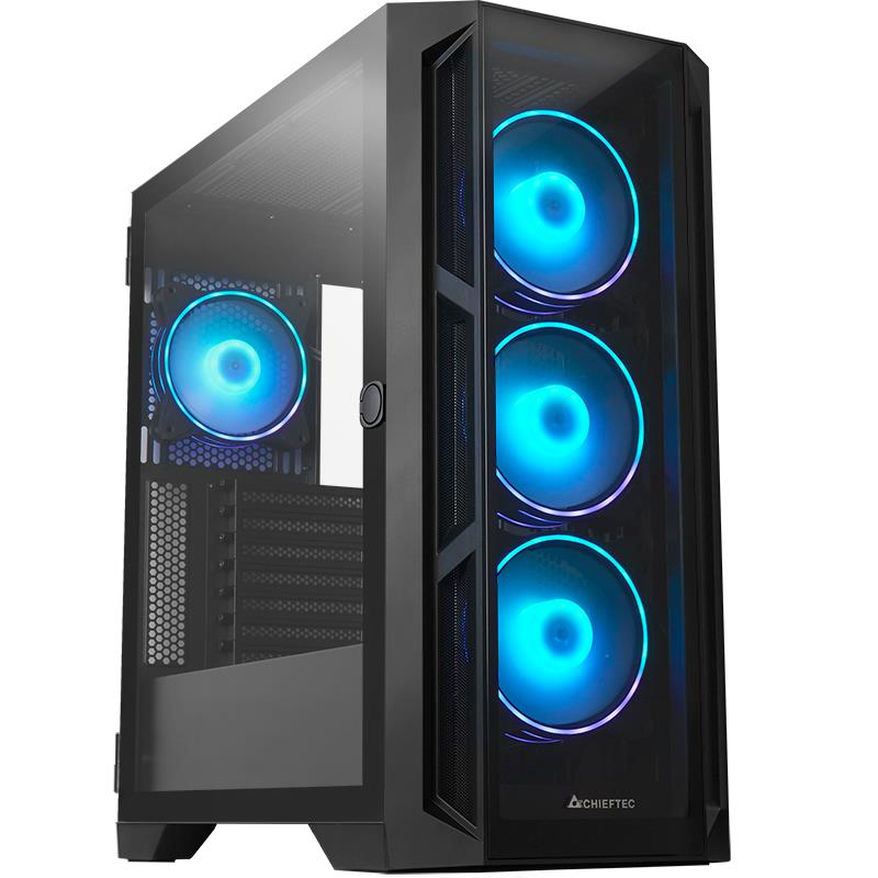 Case APEX GA-01B-TG-OP 4xFans ARGB Datora korpuss