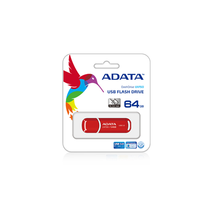 A-DATA UV150 64GB USB3.0 Stick Red USB Flash atmiņa