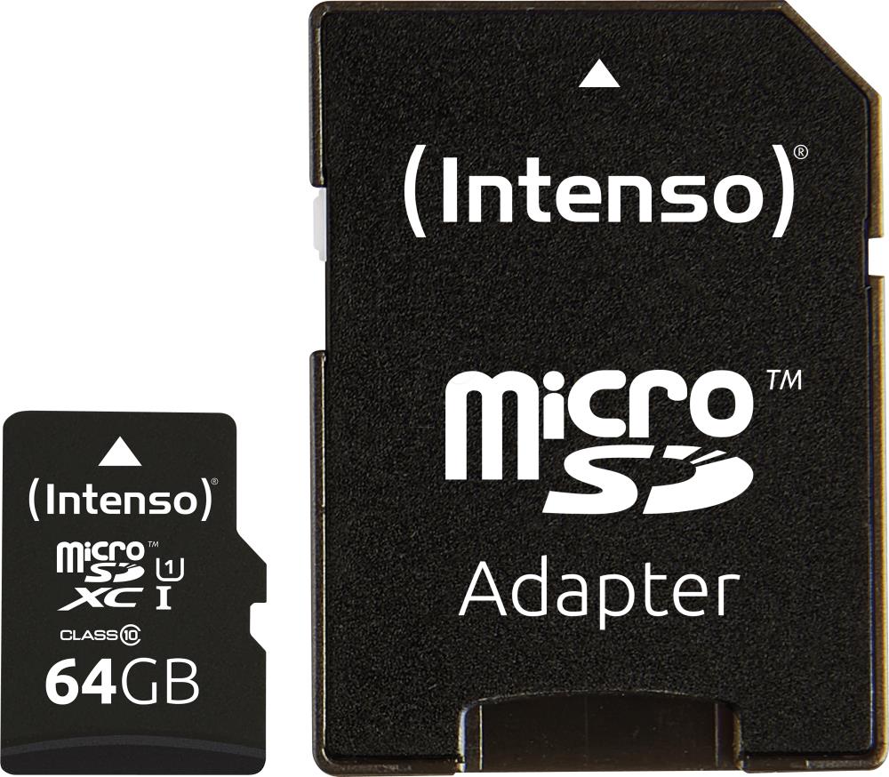 Intenso 3423490 memory card 64 GB MicroSDXC UHS-I Class 10 atmiņas karte
