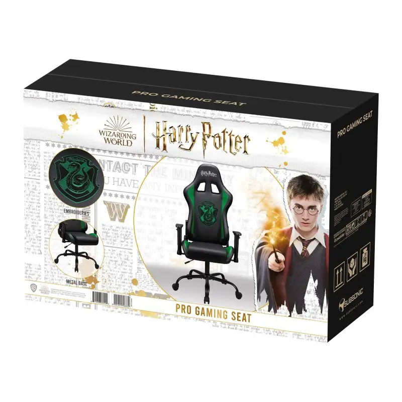 Subsonic Gaming Stuhl Pro - Harry Potter Slytherin datorkrēsls, spēļukrēsls