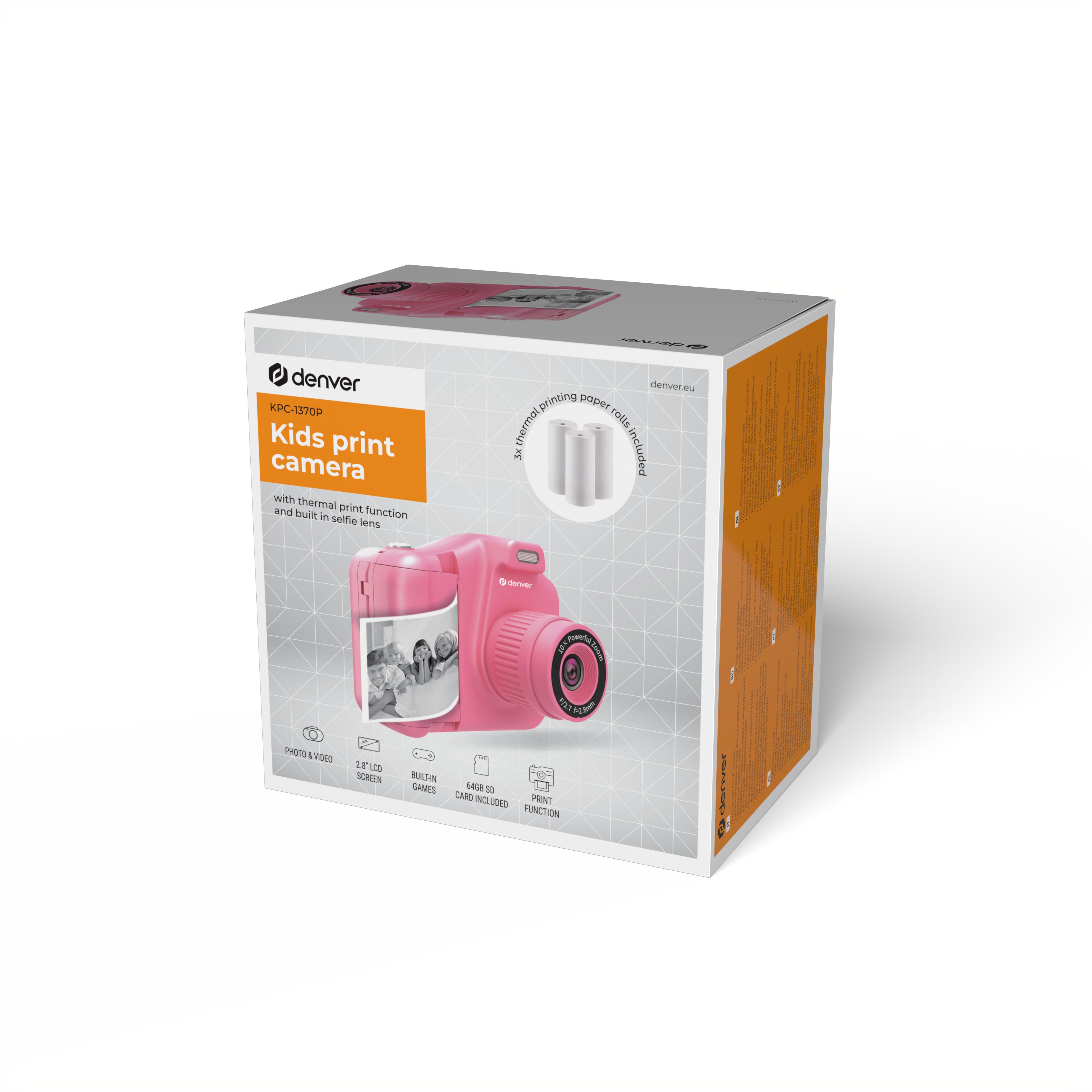 Denver KPC-1370 pink Kids camera with printer Digitālā kamera