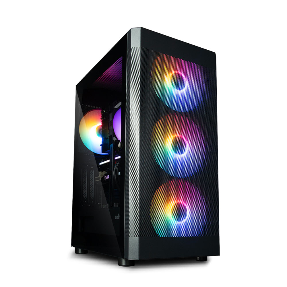 I4 TG ATX Mid Tower PC case 4 fans RGB Datora korpuss