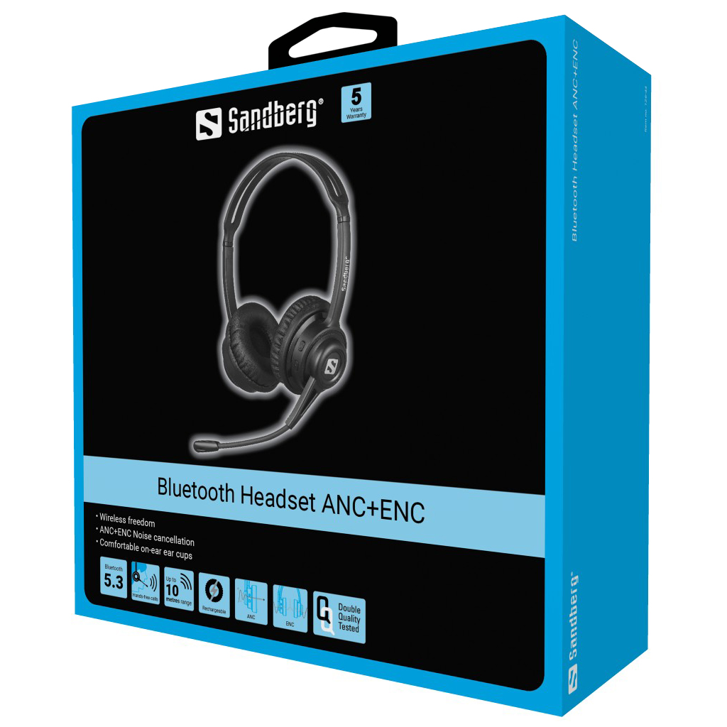 Bluetooth Headset ANC+ENC 126-44 5705730126444 austiņas