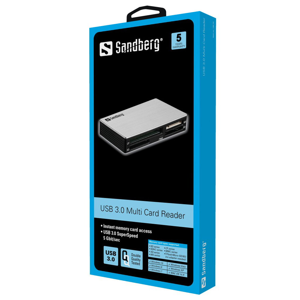 Card Reader Sandberg USB 3.0 Multi karšu lasītājs