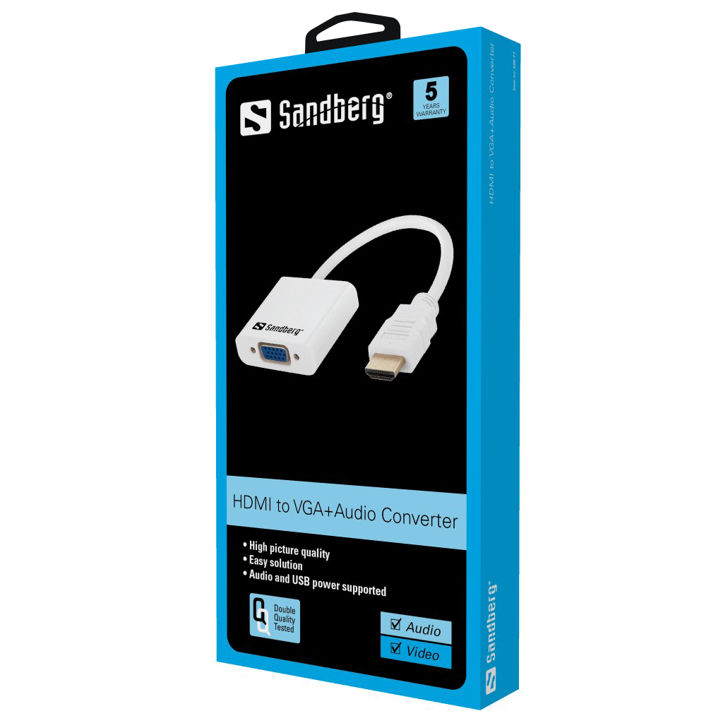 Sandberg HDMI to VGA+Audio Converter