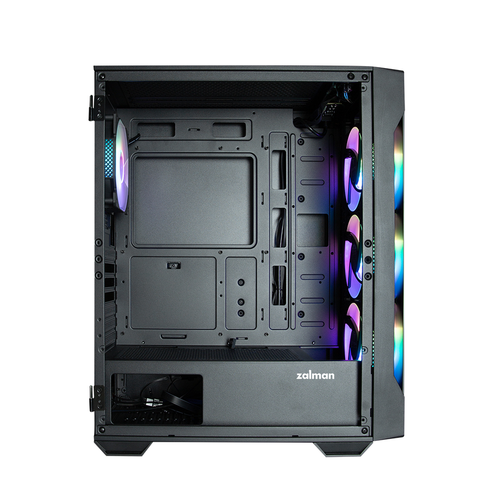 PC case I3 Neo TG Mid Tower RGB fan x4, black Datora korpuss