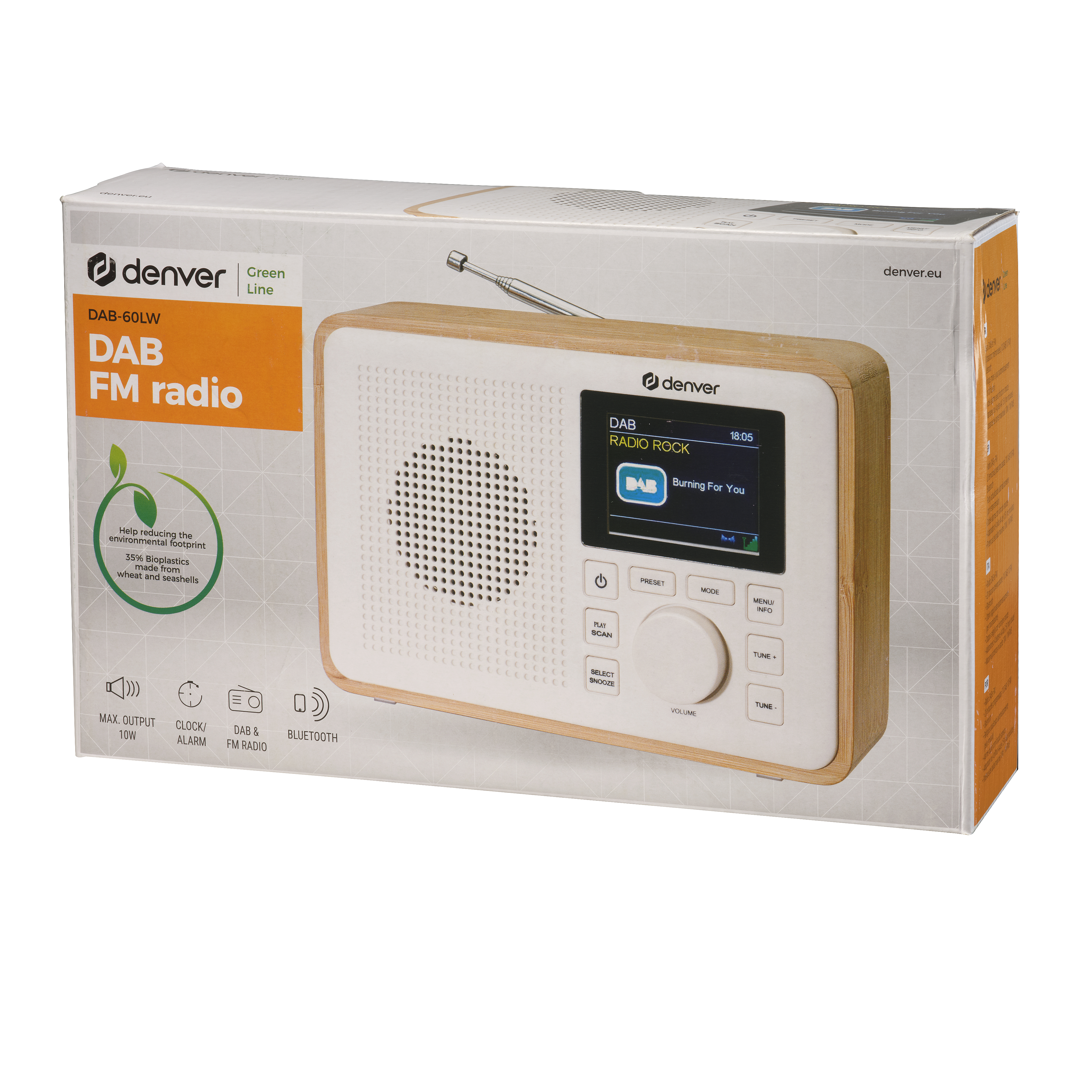 Denver DAB-60LW Greenline radio, radiopulksteņi