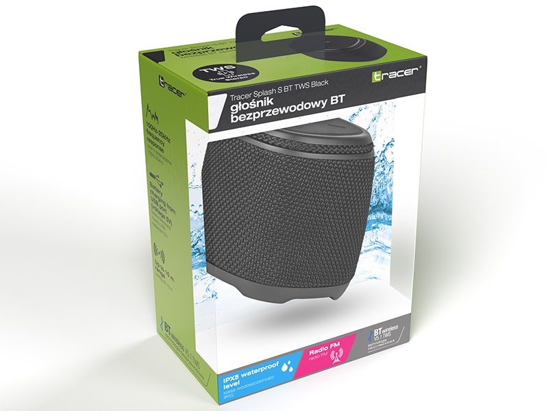 Tracer Splash S TWS bluetooth czarny datoru skaļruņi