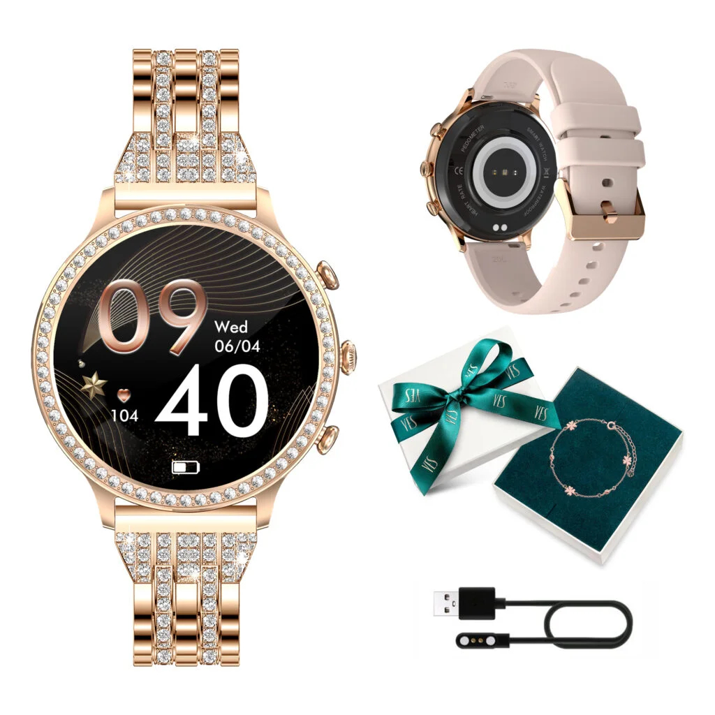 Manta SWD01GD Diamond Lusso Gold 5902510679729 Viedais pulkstenis, smartwatch