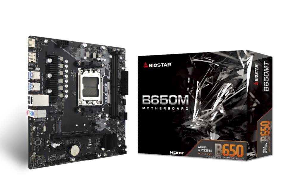 Biostar B650MT                       (B650,AM5,mATX,DDR5) pamatplate, mātesplate