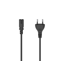 Hama Power Cord, 2-pin, 1.5 m, melna - Vads adapteris