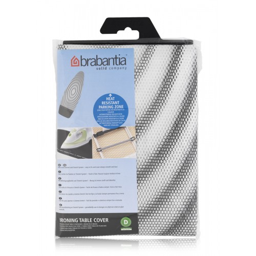 BRABANTIA gludināmā dēļa pārvalks, 135x45 cm, Titan Oval Heat Resista(D) 2mm 266782 gludināmais dēlis, veļas žāvētājs