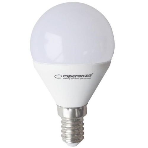 Esperanza ELL152 LED spuldze E14 G45 6W 3000K 580lm apgaismes ķermenis