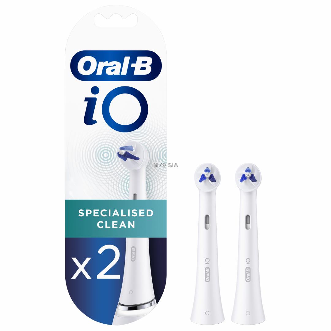 Braun Oral-B iO Specialised Clean White, 2 gab. - Uzgali elektriskajai zobu birstei LED Televizors