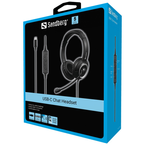 Sandberg 126-47 USB-C Chat Headset 5705730126475 austiņas