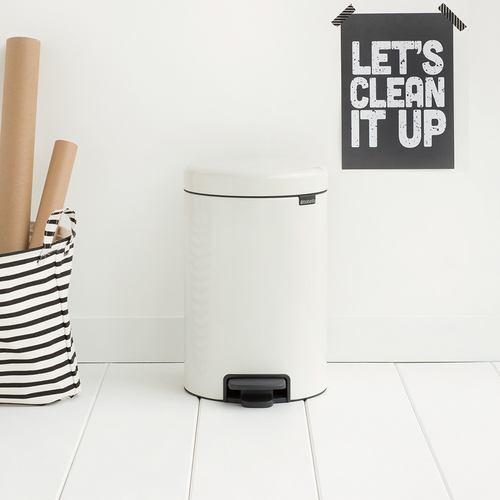 BRABANTIA atkritumu tvertne ar pedāli NewIcon, 12 l, White 111969