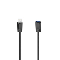 Hama Extension Cable, USB-A 3.0, 1.5 m, melna - Vads adapteris