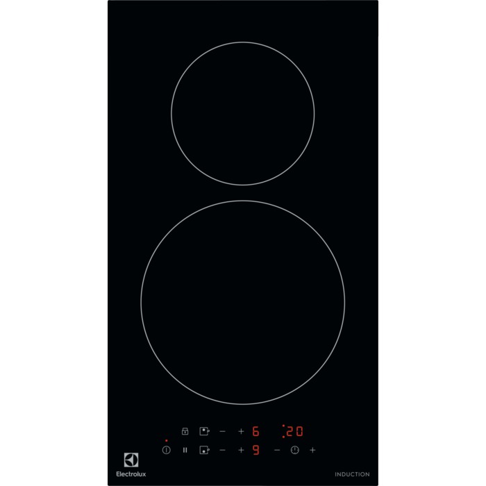 Electrolux Induction hob LIT30230C Induction, Number of burners/cooking zones 2, Touch control, Timer, Black plīts virsma