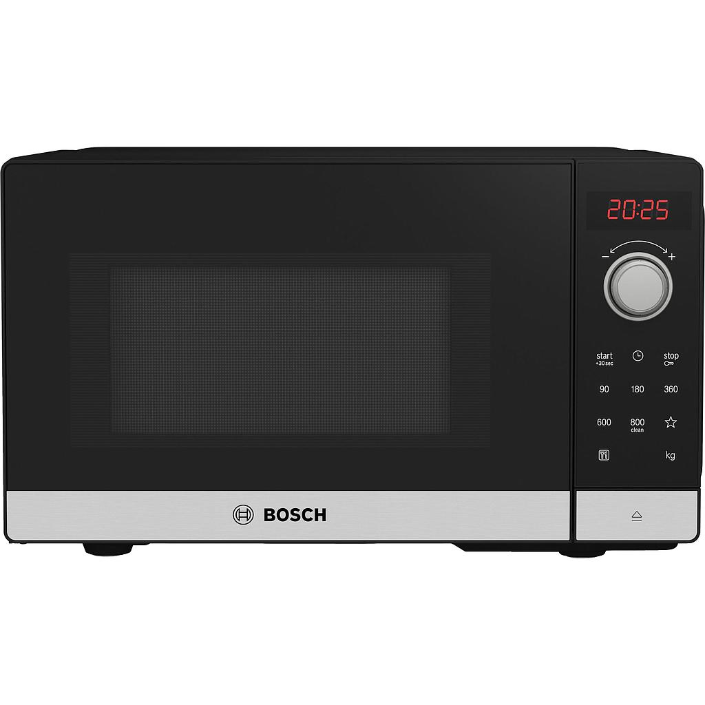 Bosch Serie 2 FFL023MS2 microwave Countertop Solo microwave 20 L 800 W Black, Stainless steel Mikroviļņu krāsns