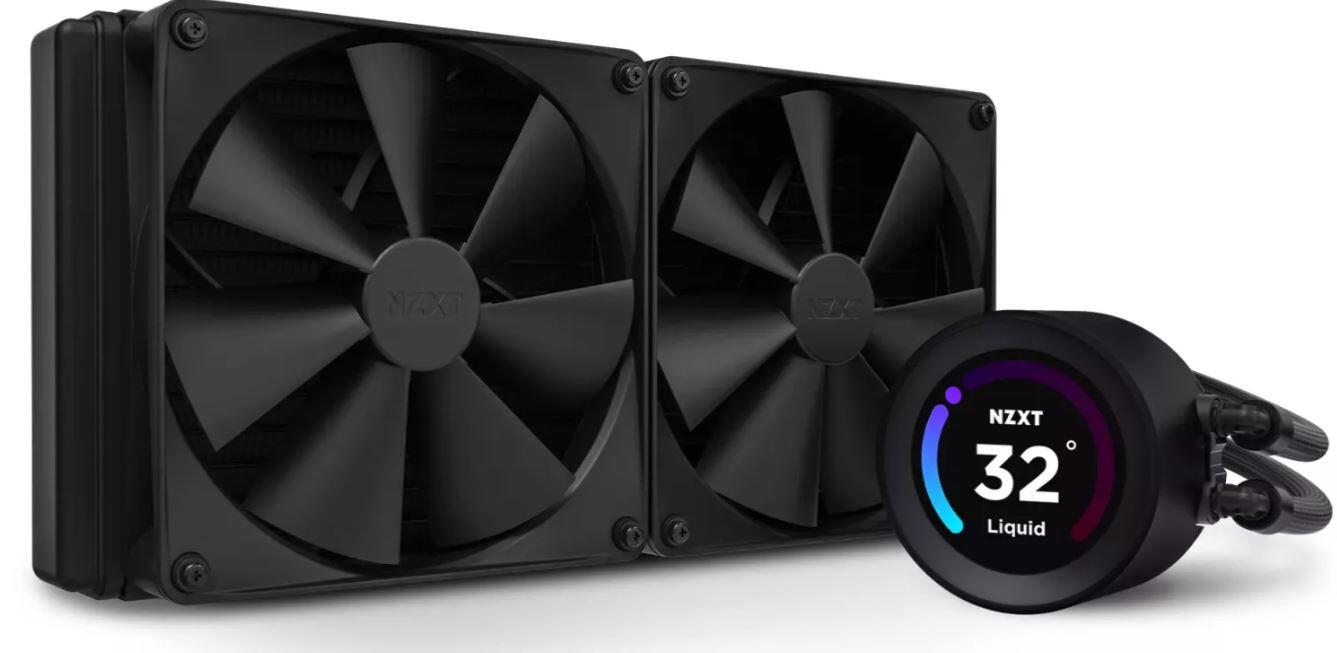 NZXT water cooling Kraken Elite 280 LCD ventilators