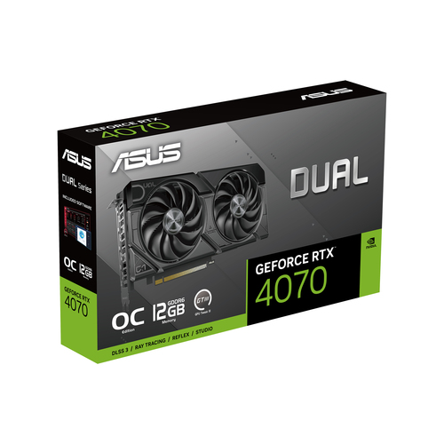 ASUS DUAL-RTX4070-O12GD6-EVO NVIDIA GeForce RTX 4070 12 GB GDDR6 video karte