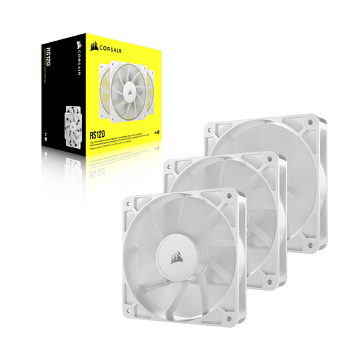 Case Acc Corsair Fan RS120 PWM 3x12cm white aksesuārs datorkorpusiem