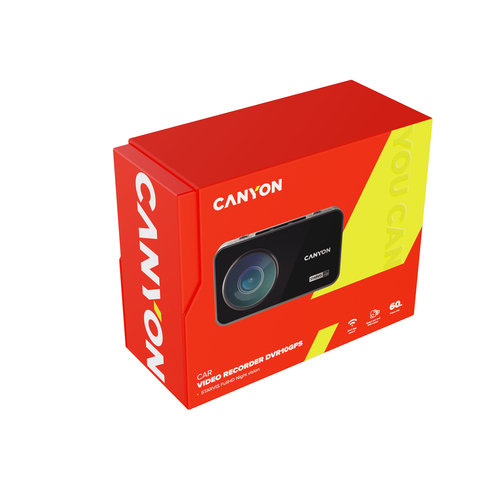 Canyon DVR10GPS, 3.0'' IPS (640x360), FHD 1920x1080@60fps, NTK96675, 2 MP CMOS Sony Starvis IMX307 image sensor, 2 MP camera, 136° Viewing A videoreģistrātors