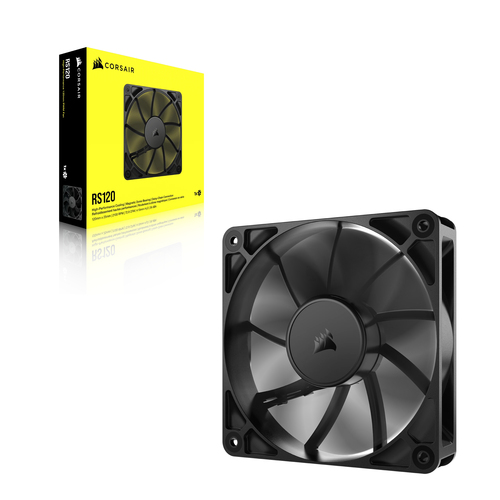 Case Acc Corsair Fan RS120 PWM 1x12cm black aksesuārs datorkorpusiem