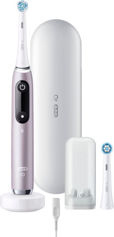 Braun Oral-B iO Series 9N, electric toothbrush (pink/white, Rose Quartz) masāžas ierīce