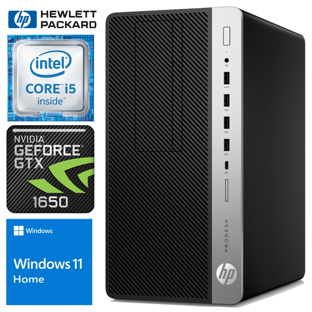 HP 600 G4 MT i5-8500 8GB 1TB SSD M.2 NVME+2TB GTX1650 4GB WIN11Home RW34098WH (EWH411534098)