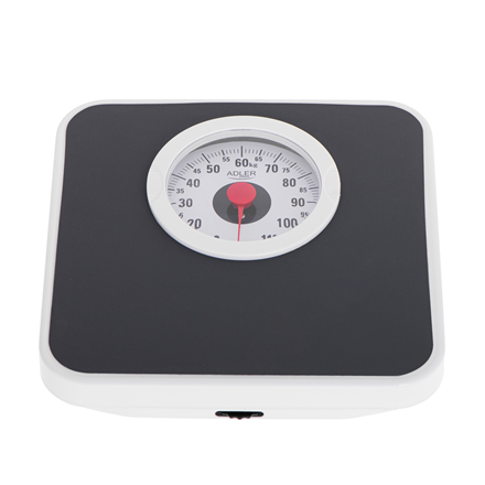 Adler Mechanical Bathroom Scale AD 8178 Maximum weight (capacity) 120 kg, Accuracy 1000 g, Black Svari