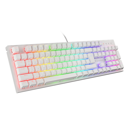 Genesis THOR 303 Gaming keyboard, RGB LED light, US, White, Wired, Brown Switch klaviatūra