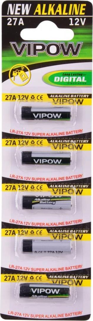 Vipow Bateria LR27 5 szt. BAT0068B (5901436720096) Baterija