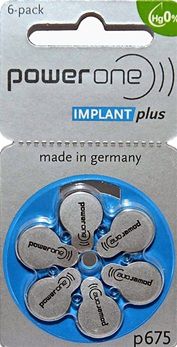 Varta BATERIA DO AP. SLUCH. IMPLANT PLUS POWER ONE VARTA 675 6szt./bl BAT0278 Baterija