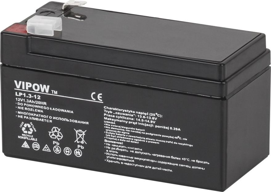 Vipow Akumulator 12V/1.3Ah (BAT0213) BAT0213 (5901436715511) UPS aksesuāri