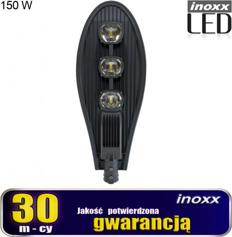 Nvox Lampa przemyslowa led latarnia uliczna 150w ip65 15 000 lm zmina 6000k INOXX SL-013-150W 6000K FS kabatas lukturis