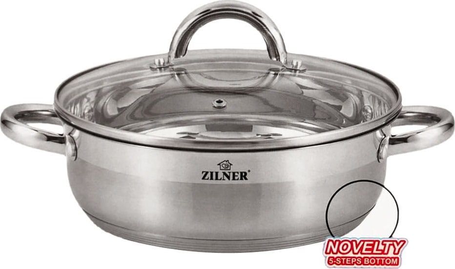 Zilner GARNEK STAL.NIERDZ. PLASKI 6.0L 28CM ZILNER ZL-7405 ZL-7405 (5950346774057) Pannas un katli