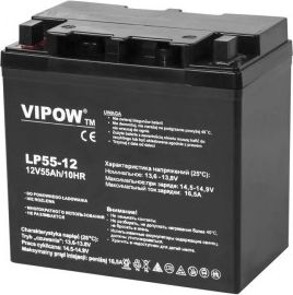 Vipow Akumulator 12V/55Ah (BAT0223) BAT0223 (5901436743293) UPS aksesuāri